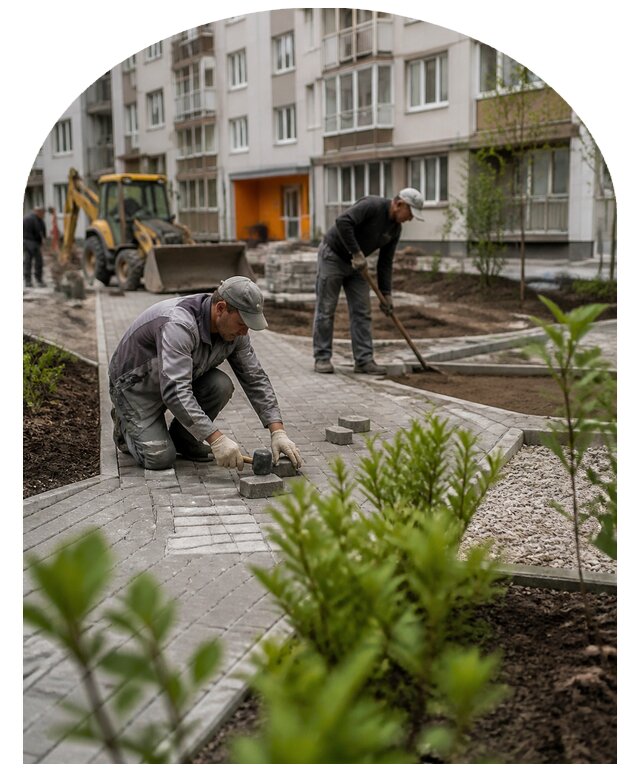 Благоустройство двора многоквартирного дома в Снежинске